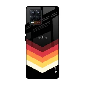 Abstract Arrow Pattern Glass Case For Realme 8 Pro