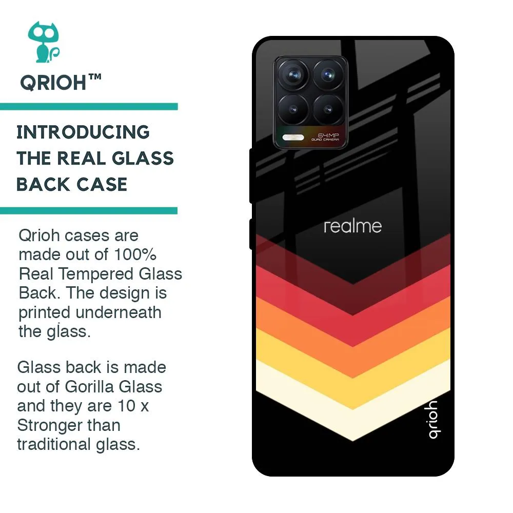 Abstract Arrow Pattern Glass Case For Realme 8 Pro