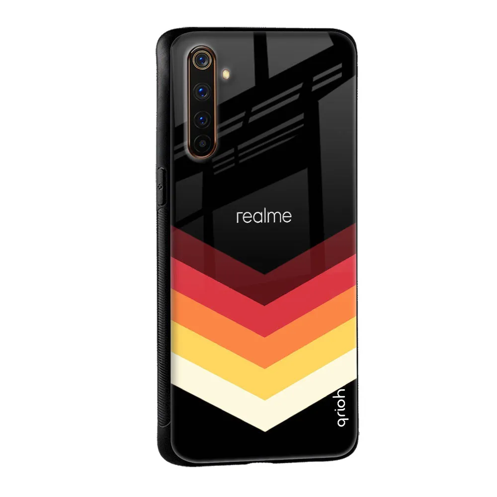 Abstract Arrow Pattern Glass Case For Realme 9 Pro Plus
