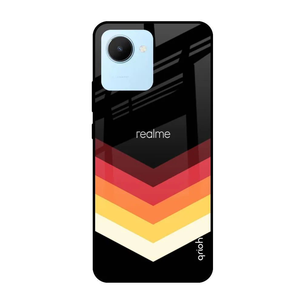 Abstract Arrow Pattern Glass Case For Realme C30