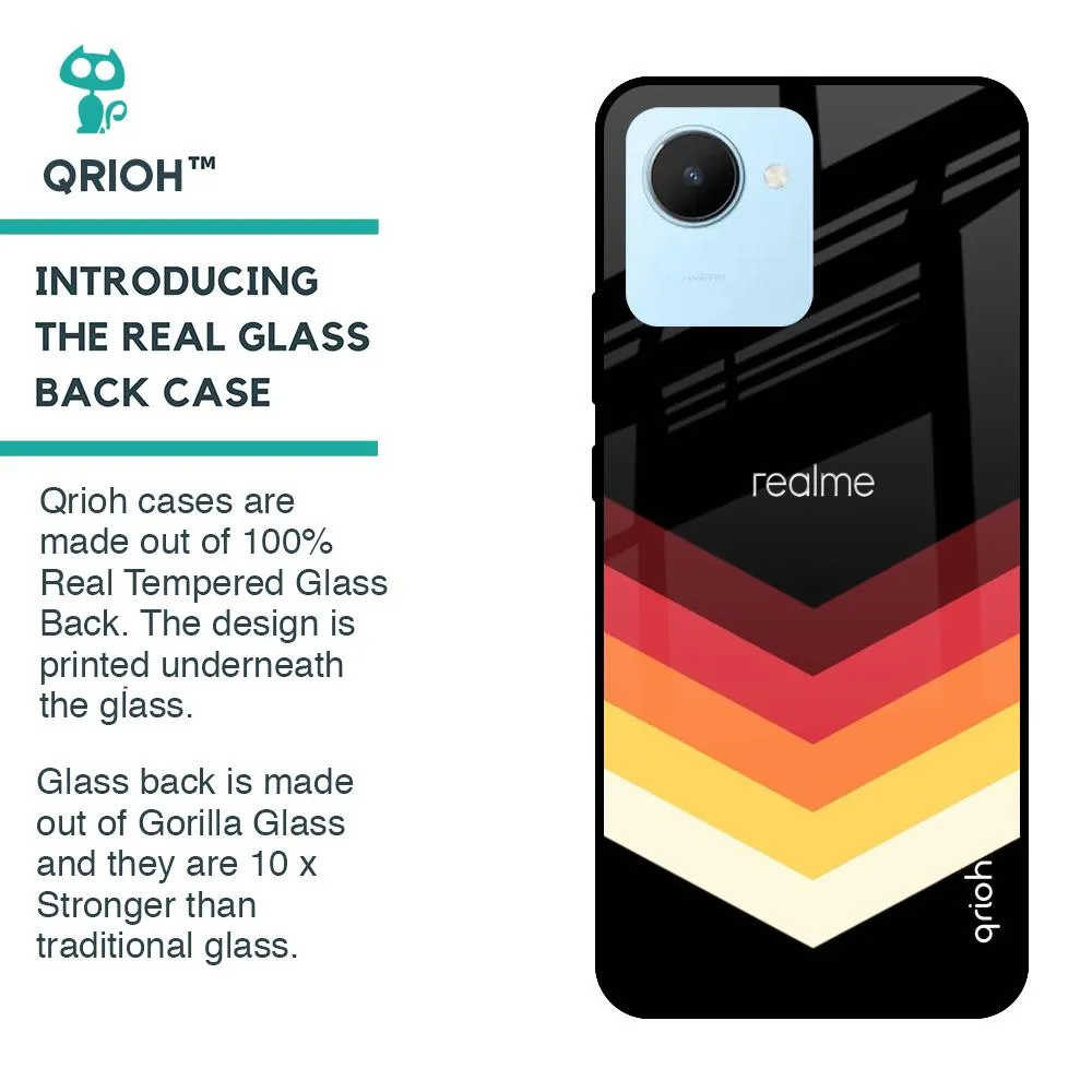 Abstract Arrow Pattern Glass Case For Realme C30