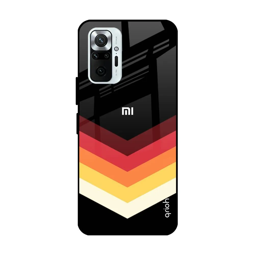 Abstract Arrow Pattern Glass Case For Redmi Note 10 Pro Max
