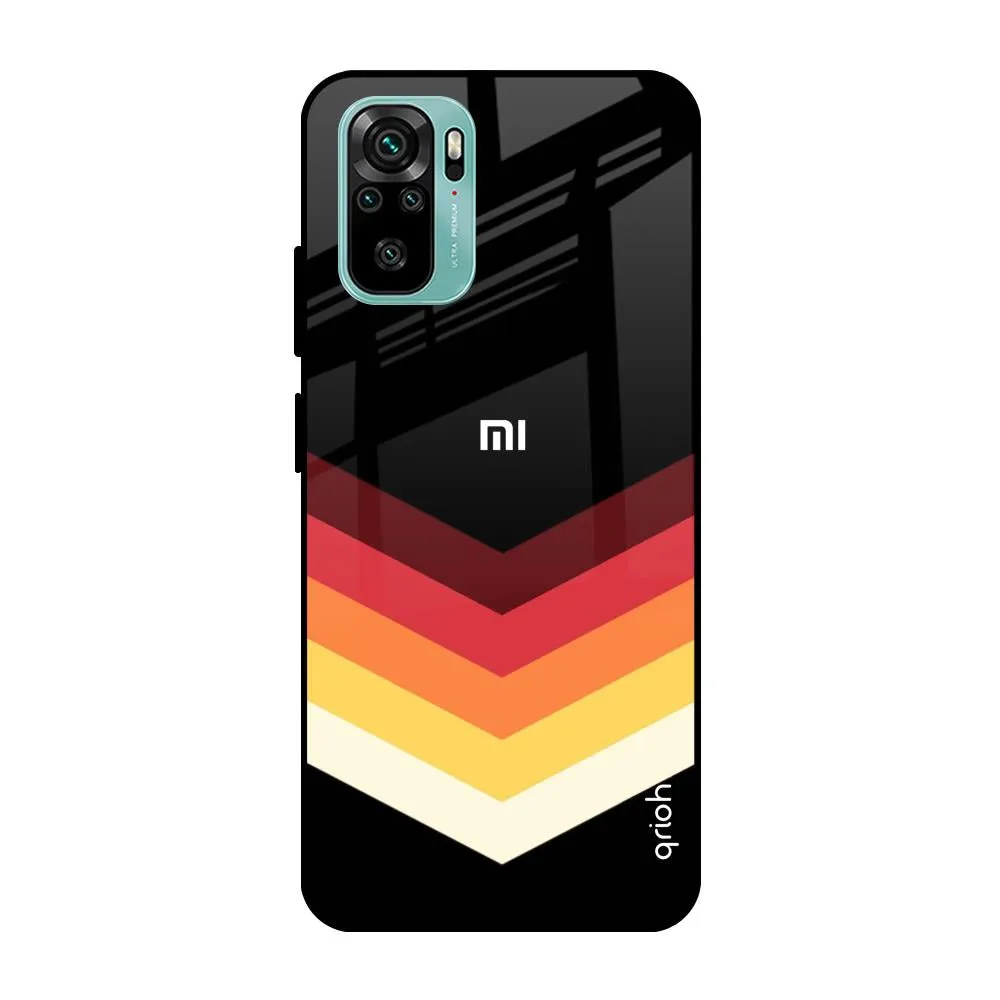 Abstract Arrow Pattern Glass Case For Redmi Note 10S