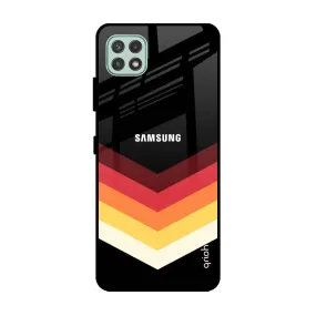 Abstract Arrow Pattern Glass Case For Samsung Galaxy A22 5G