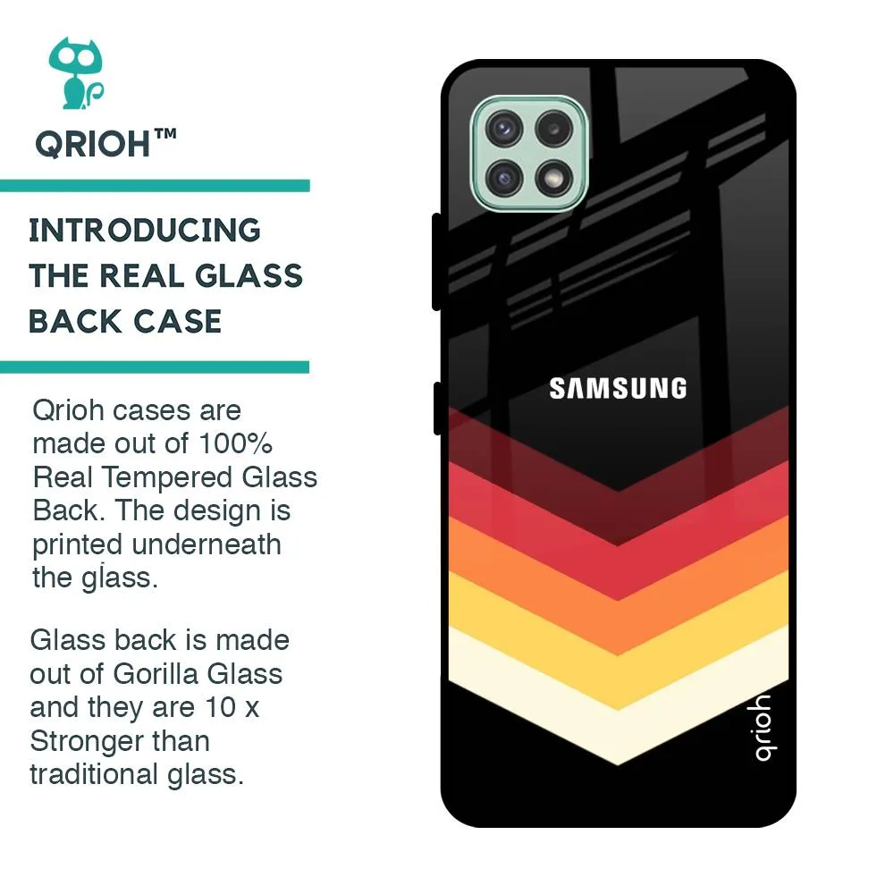 Abstract Arrow Pattern Glass Case For Samsung Galaxy A22 5G