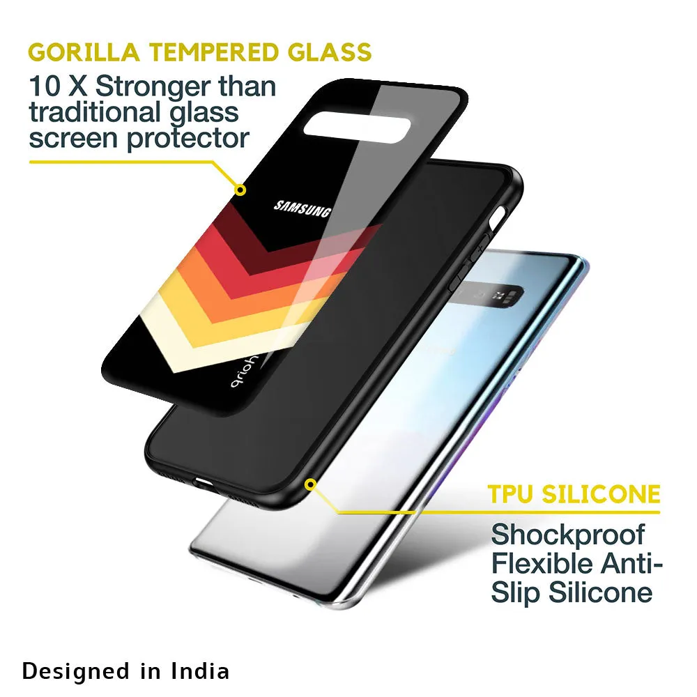 Abstract Arrow Pattern Glass Case For Samsung Galaxy A22 5G