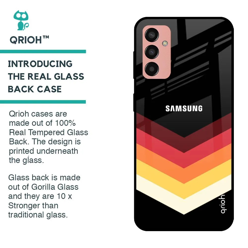 Abstract Arrow Pattern Glass Case For Samsung Galaxy M13