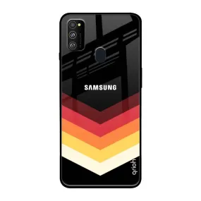 Abstract Arrow Pattern Glass Case For Samsung Galaxy M30s