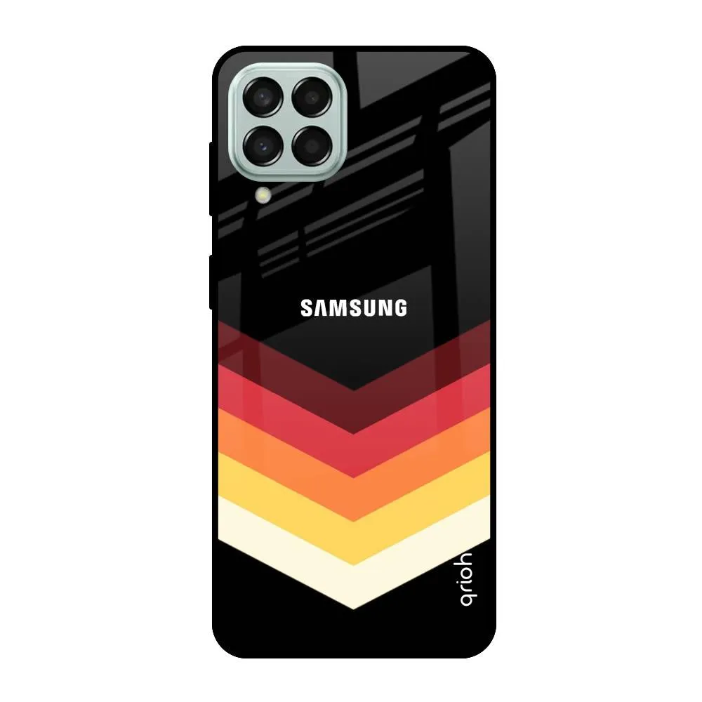 Abstract Arrow Pattern Glass Case For Samsung Galaxy M33 5G