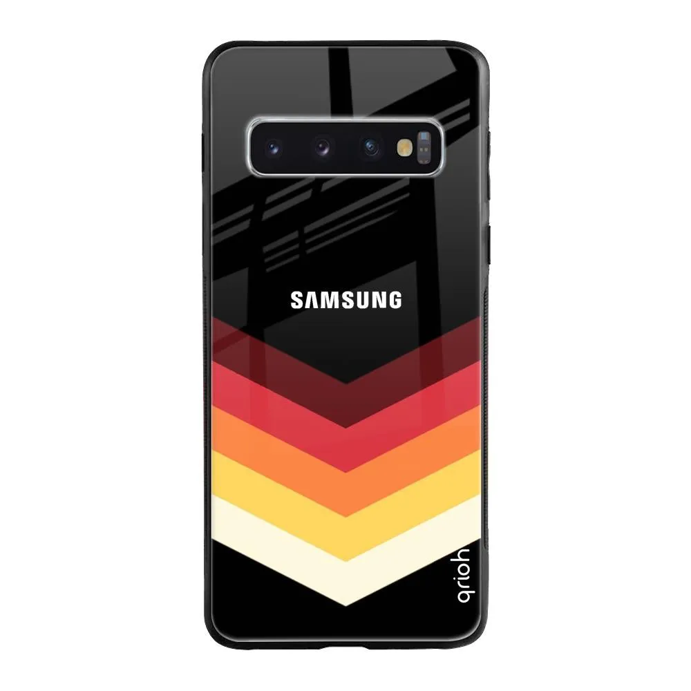 Abstract Arrow Pattern Glass Case For Samsung Galaxy S10