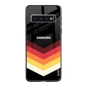 Abstract Arrow Pattern Glass Case For Samsung Galaxy S10