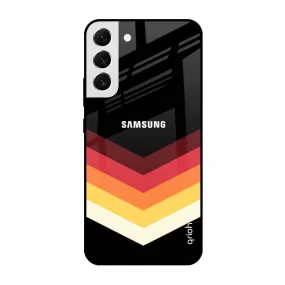 Abstract Arrow Pattern Glass Case For Samsung Galaxy S22 5G