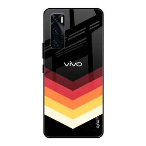Abstract Arrow Pattern Glass Case For Vivo V20 SE