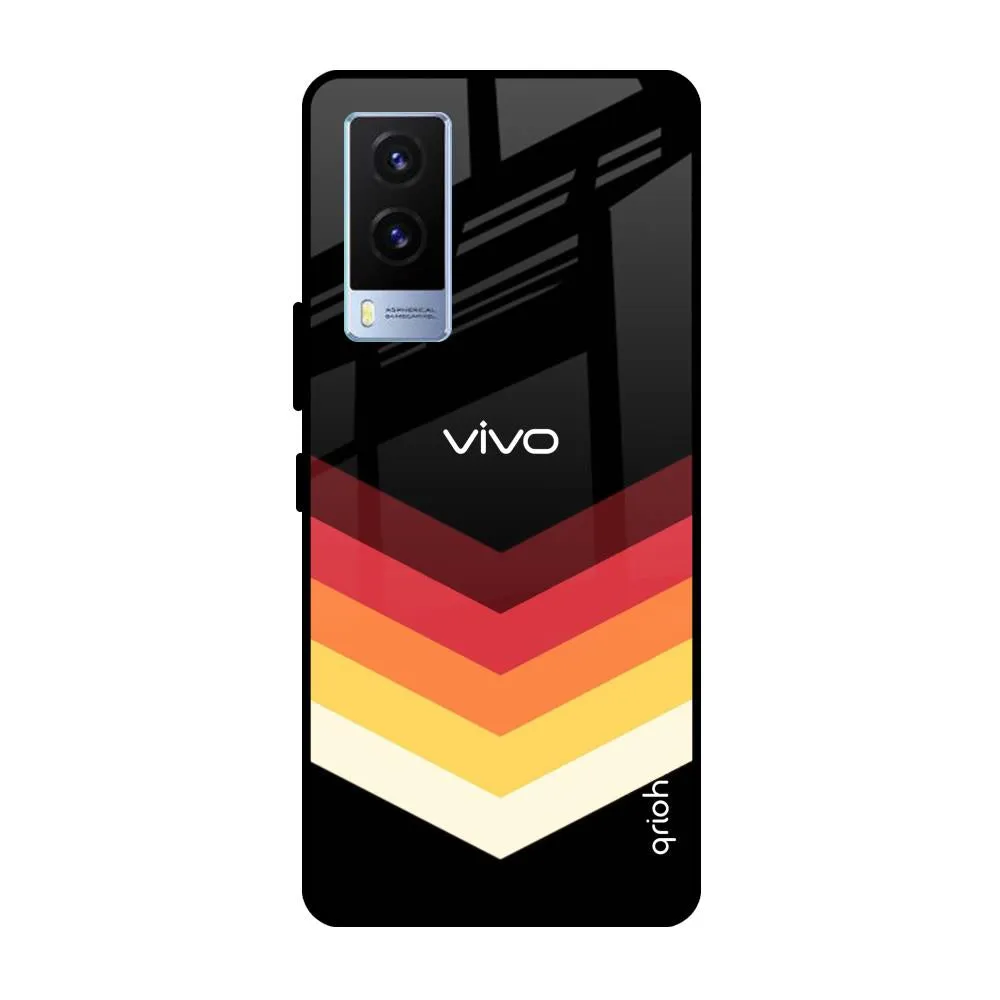 Abstract Arrow Pattern Glass Case For Vivo V21e