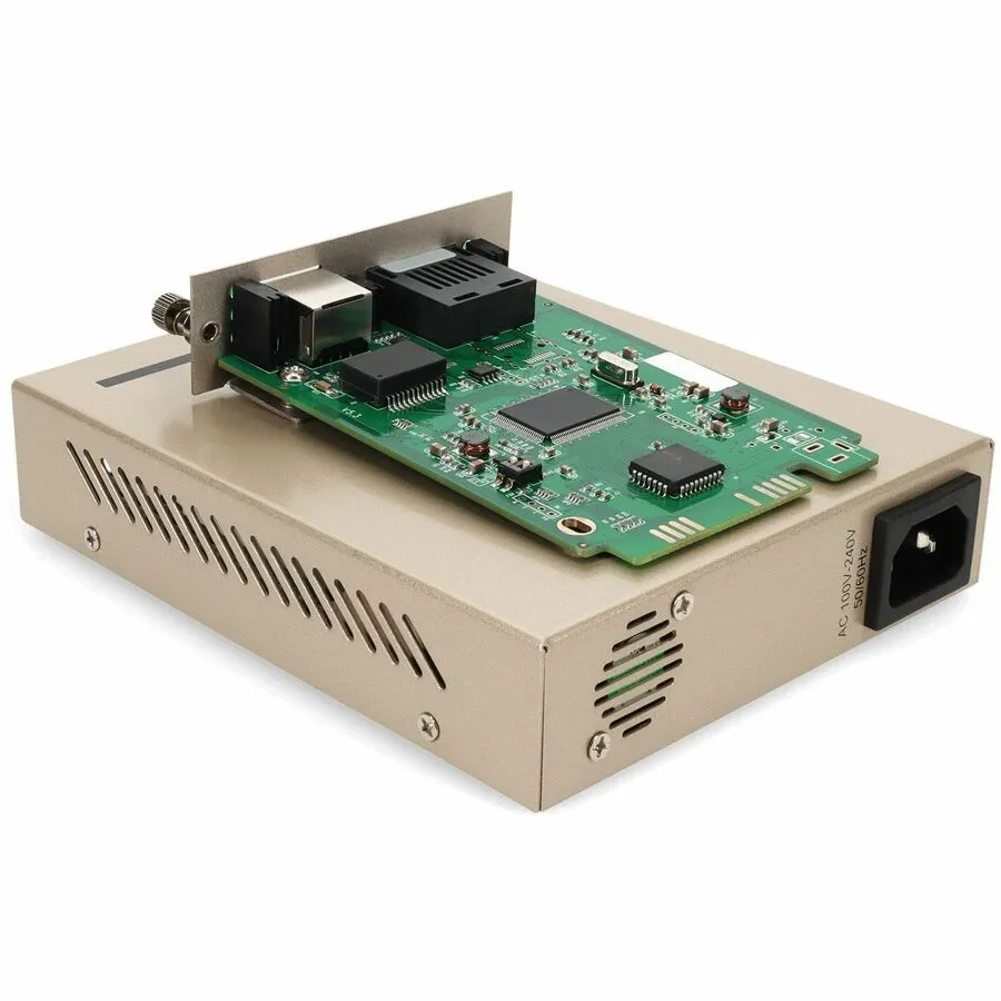 AddOn 10/100/1000Base-TX(RJ-45) to 1000Base-LX(SC) SMF 1310nm 20km Standalone Media Converter Card Kit ADD-MCC1GSM20-SK