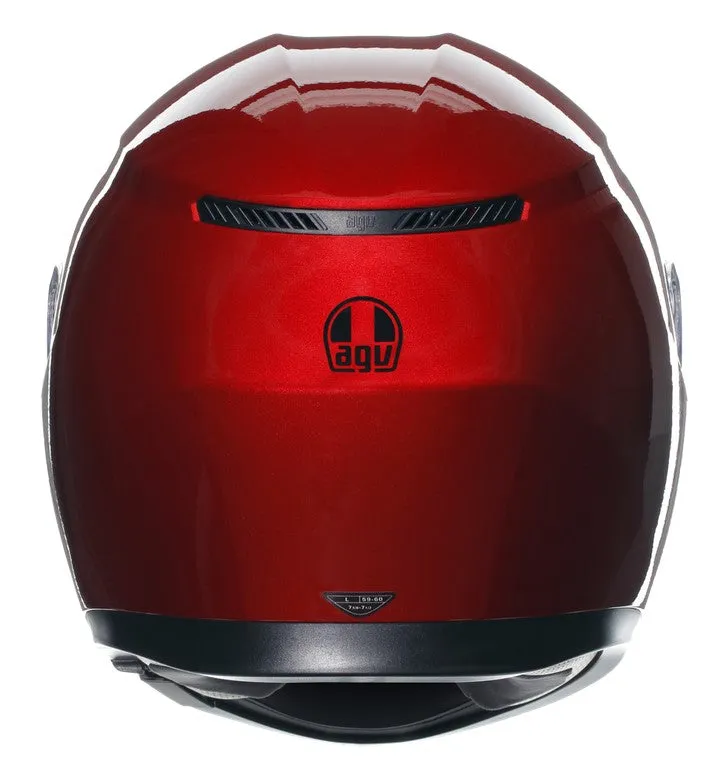 AGV K3 E2206 Full Face Motorcycle Helmet - Solid Competizione Red