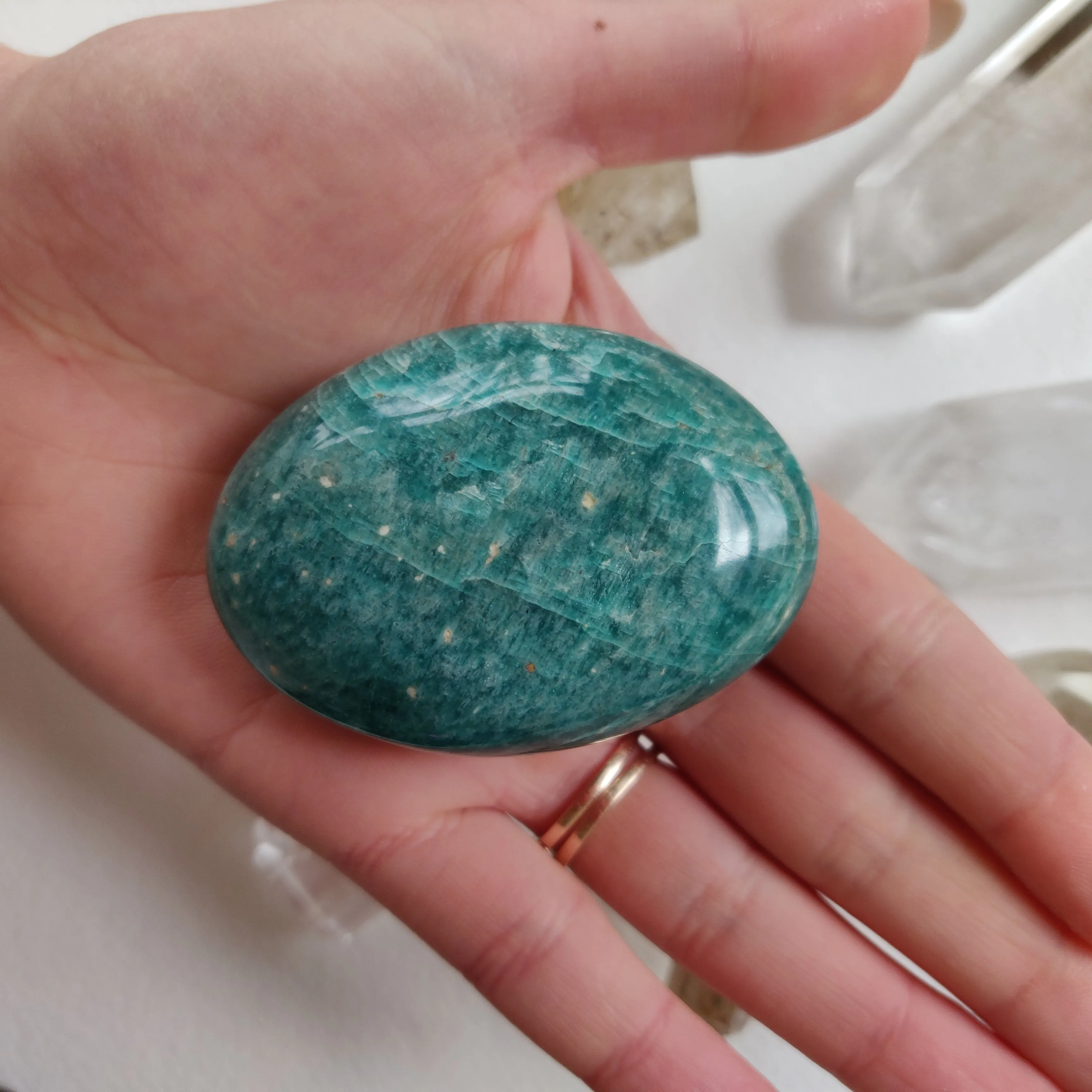 Amazonite Palm Stone (#4A)