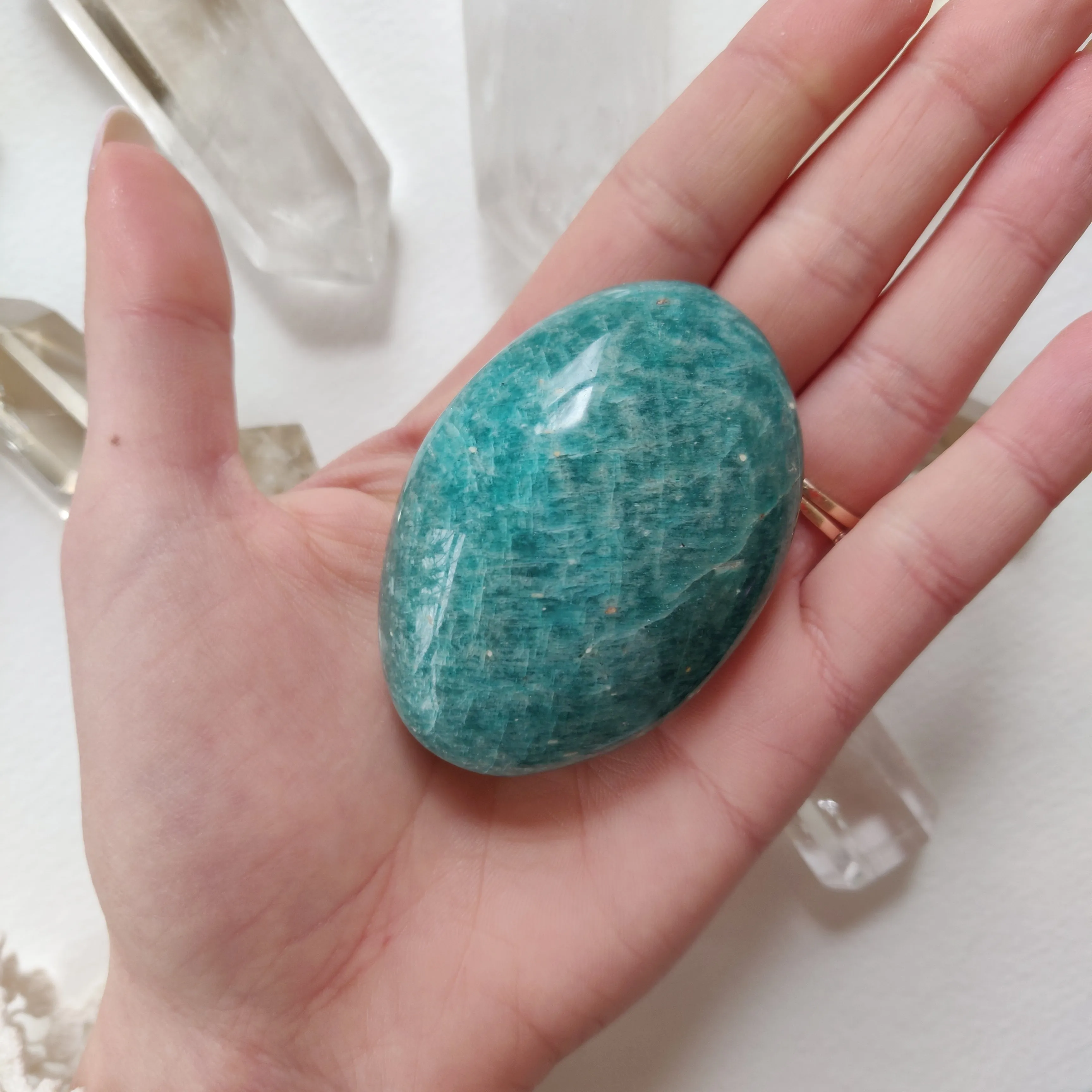 Amazonite Palm Stone (#4A)