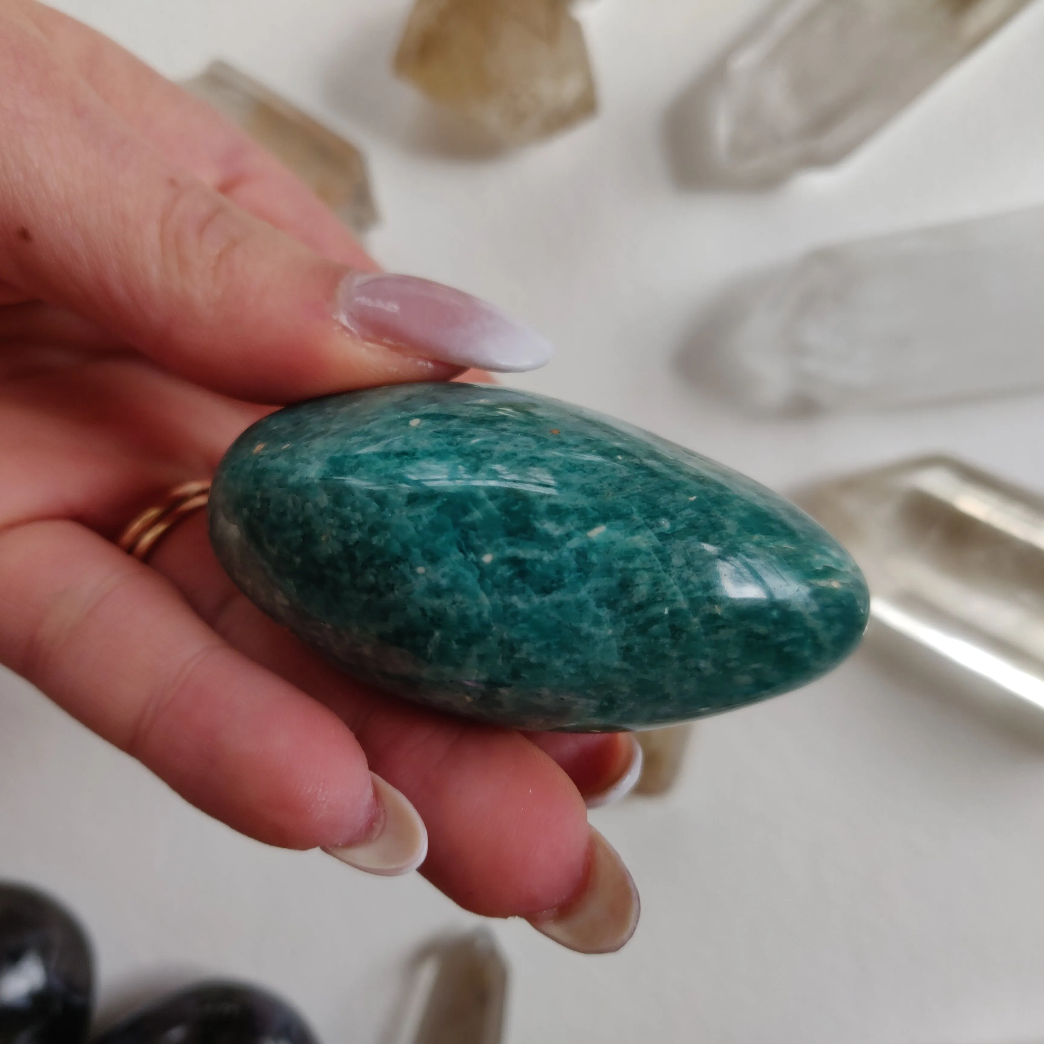 Amazonite Palm Stone (#4A)