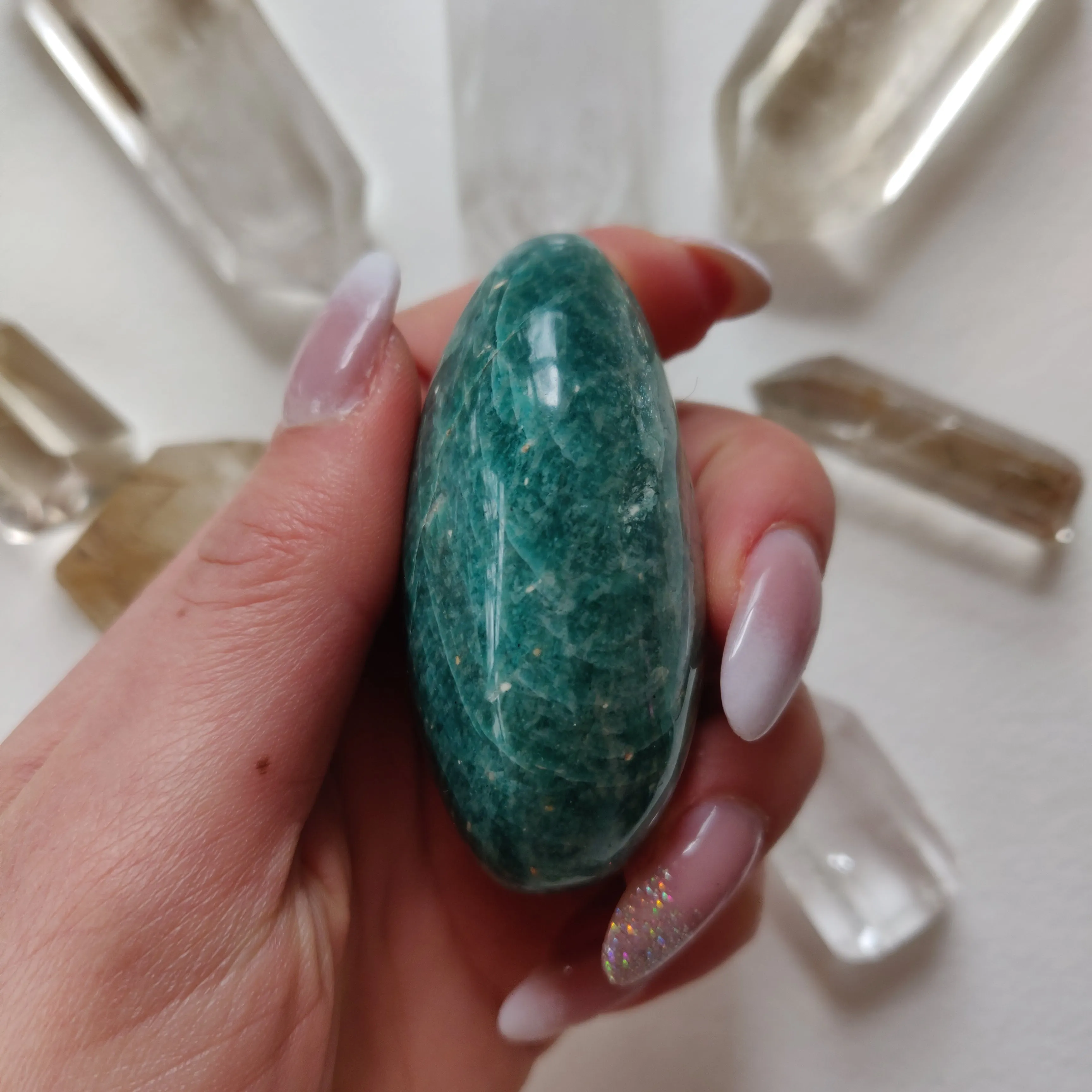 Amazonite Palm Stone (#4A)