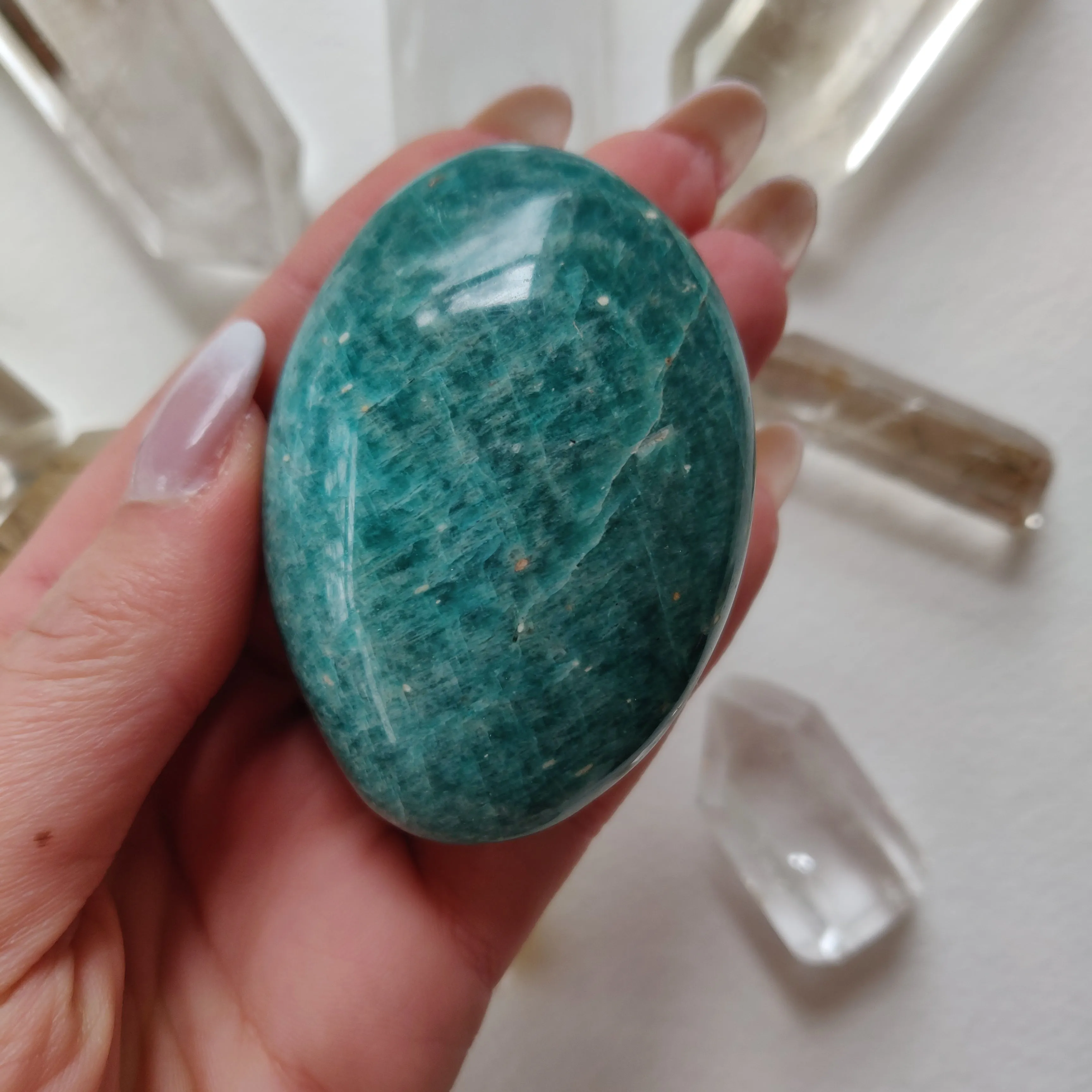 Amazonite Palm Stone (#4A)