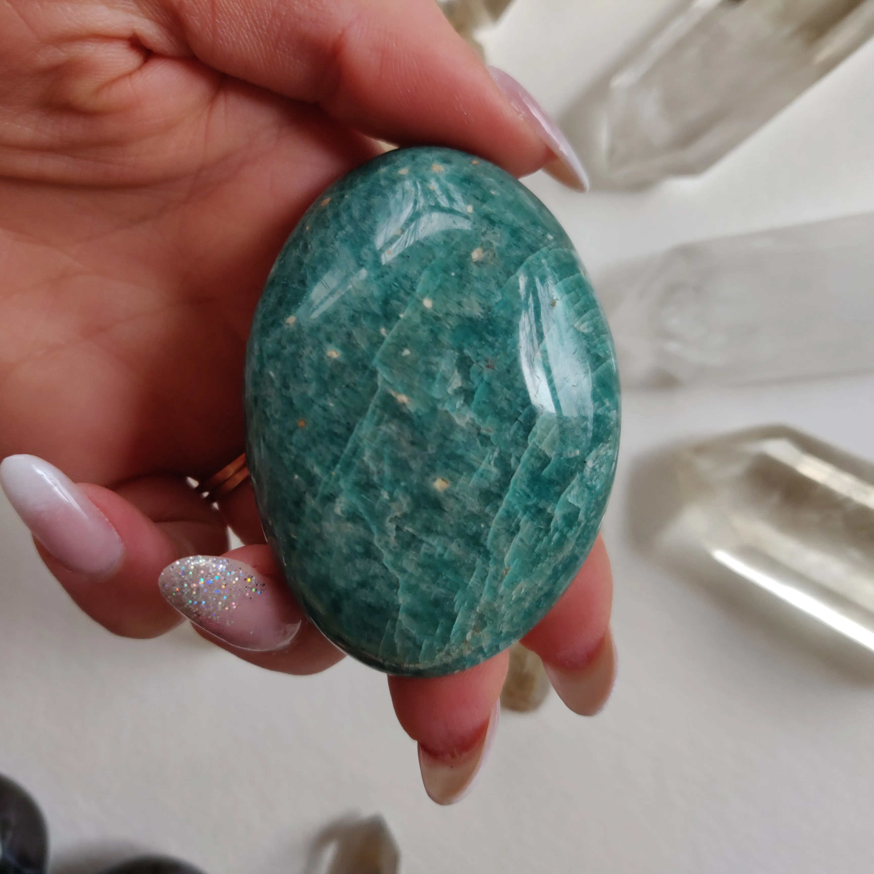 Amazonite Palm Stone (#4A)