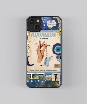 Aquarius Aesthetic Zodiac Sign Glass Phone Case Cover