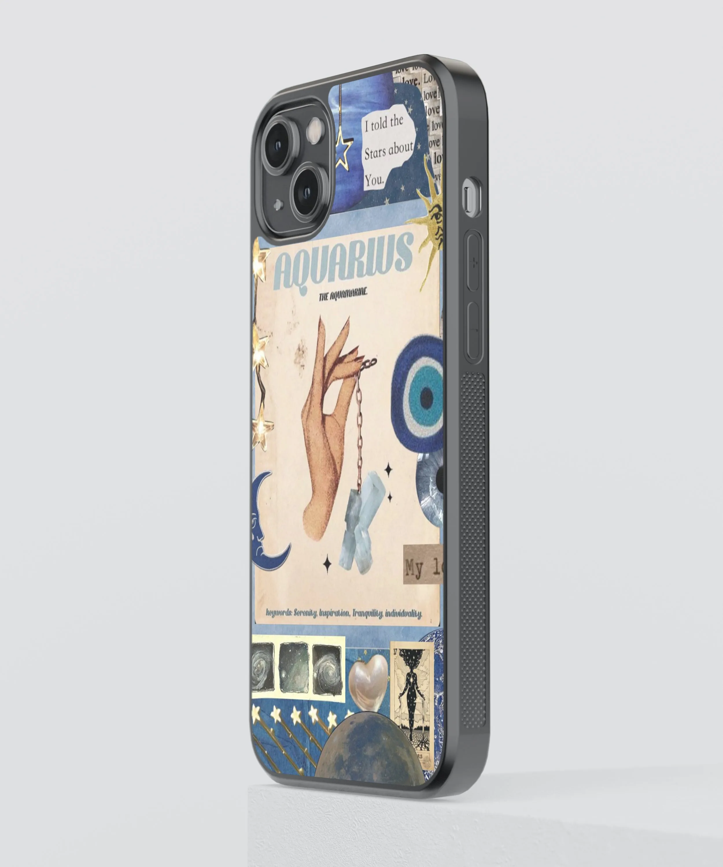 Aquarius Aesthetic Zodiac Sign Glass Phone Case Cover