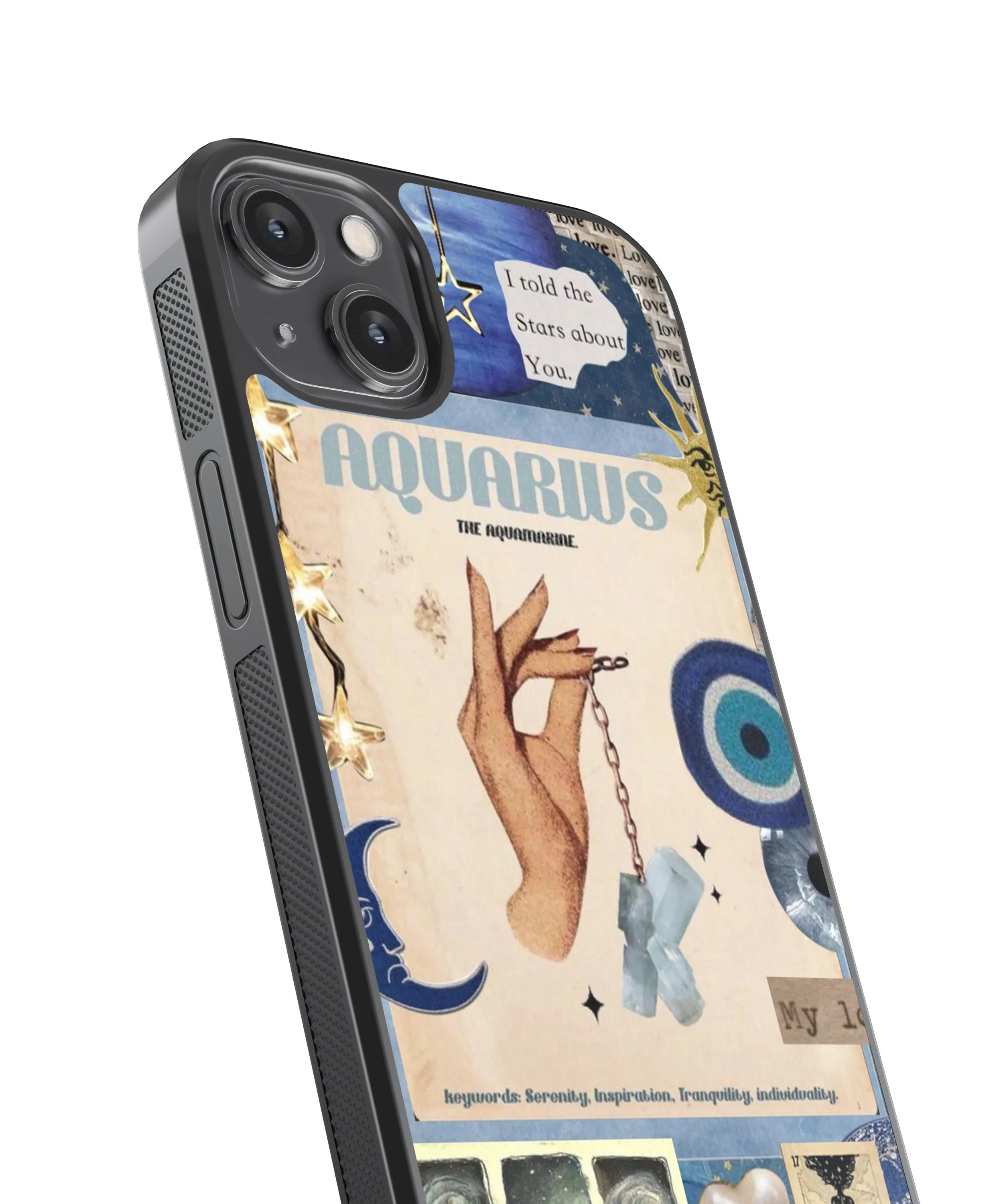 Aquarius Aesthetic Zodiac Sign Glass Phone Case Cover