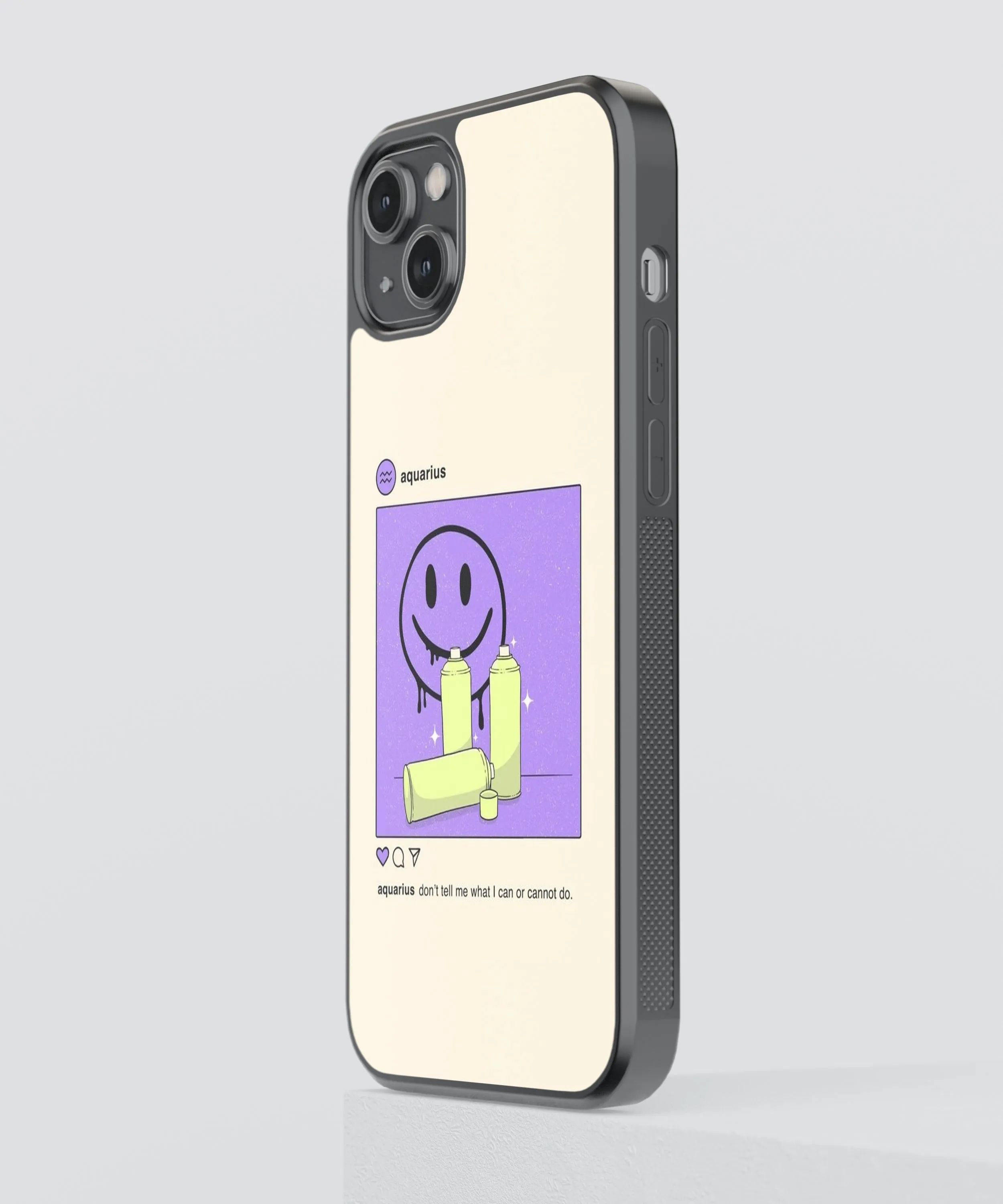 Aquarius Quirky Aesthetic Zodiac Sign Glass Phone Case Cover
