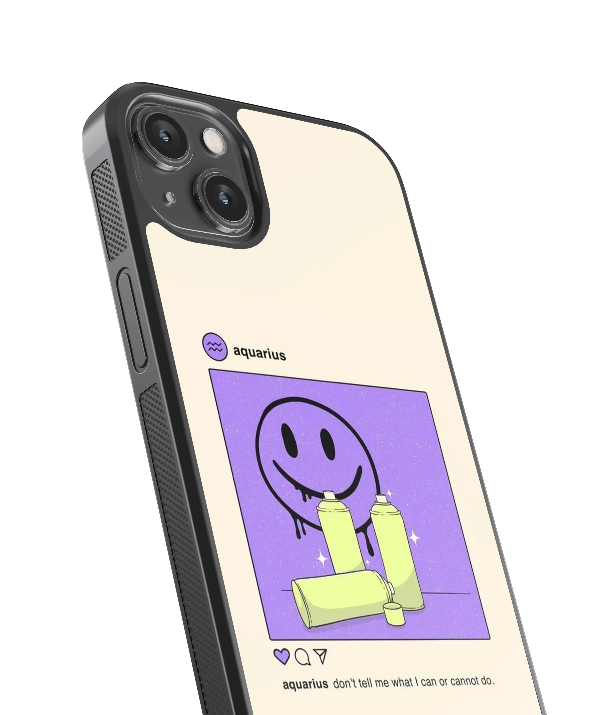 Aquarius Quirky Aesthetic Zodiac Sign Glass Phone Case Cover