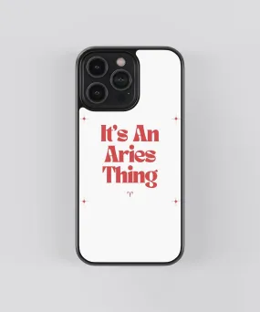 Aries Zodiac Sign Glass Phone Case Cover
