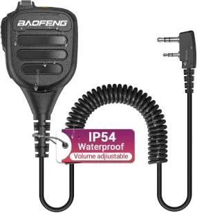 Baofeng Walkie Talkie Handheld Heavy Speaker BF-850 IP54 waterproof Volume Adjustable Speaker Mic,Shoulder Microphone for BaoFeng UV-5R BF-F8HP UV-S9 Plus BF-888S,Kenwood BTECH Retevis Two Way Radio