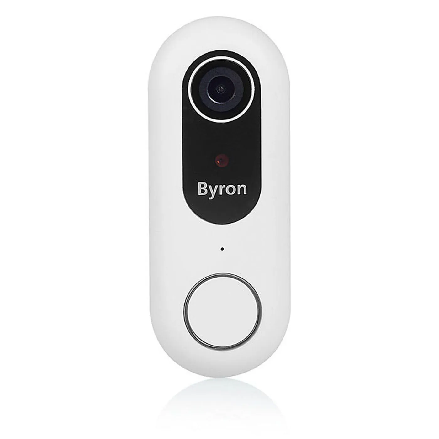 Byron Video Doorbell Smart White Wired 1080HD Resolution Battery Powered IP44
