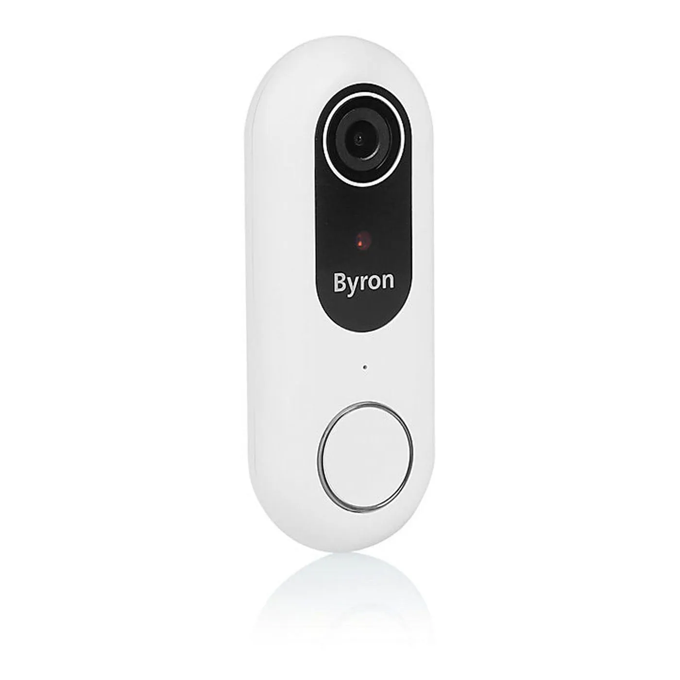 Byron Video Doorbell Smart White Wired 1080HD Resolution Battery Powered IP44