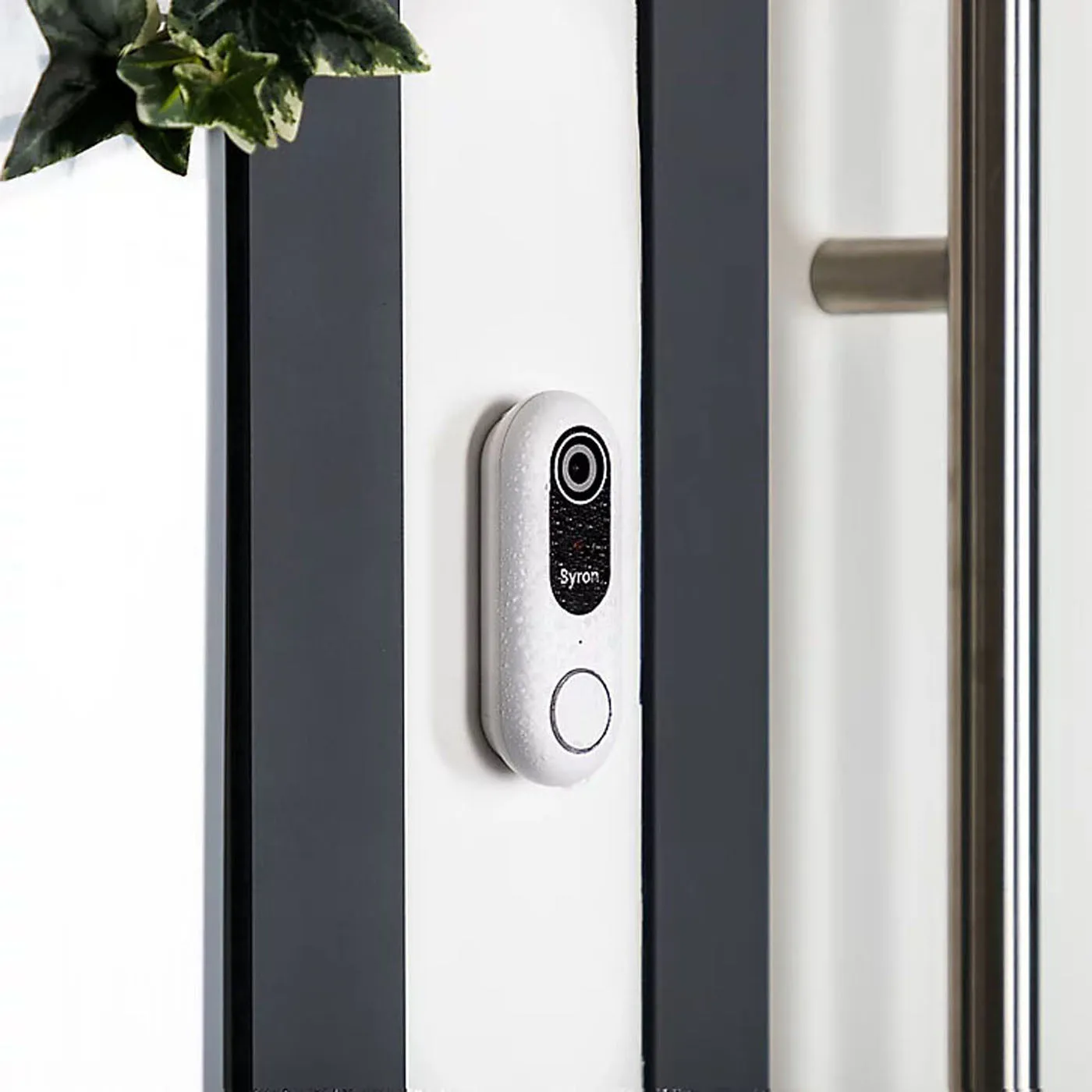 Byron Video Doorbell Smart White Wired 1080HD Resolution Battery Powered IP44