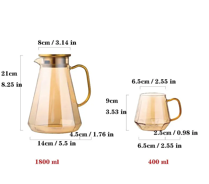 Cold drink Crystal Set 8 Pieces