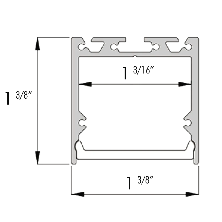 Core ALP140 1.4" Wide Suspended/Surface LED Profile - 48 Inches
