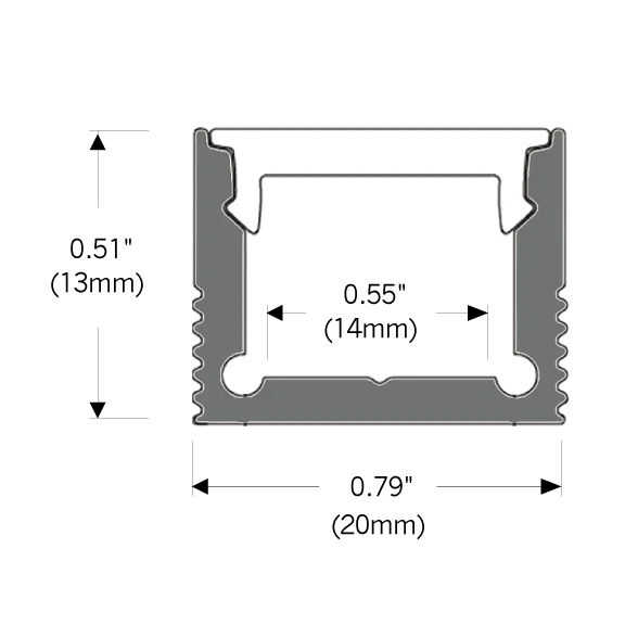 Core ALP70 Designer Surface Mount LED Profile - 48 Inches