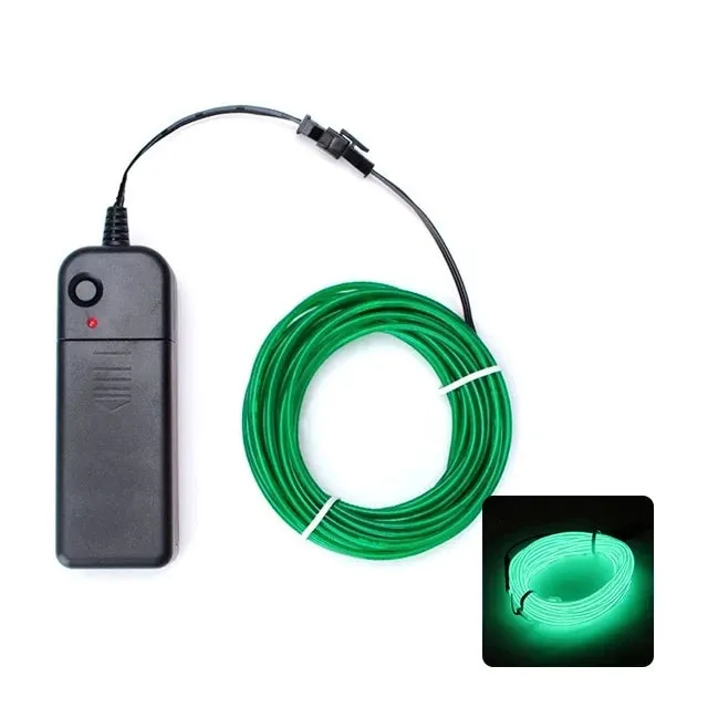 Cosplayer LED String Light - EL Wire Costume Cosplay Decoration Outline Night Light Carnival Props Gigs