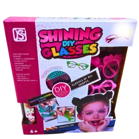DIY Shining Glasses Decoration Kit for Kids – Customizable Fashion Glasses Set with Stickers & Gems | Ages 6 