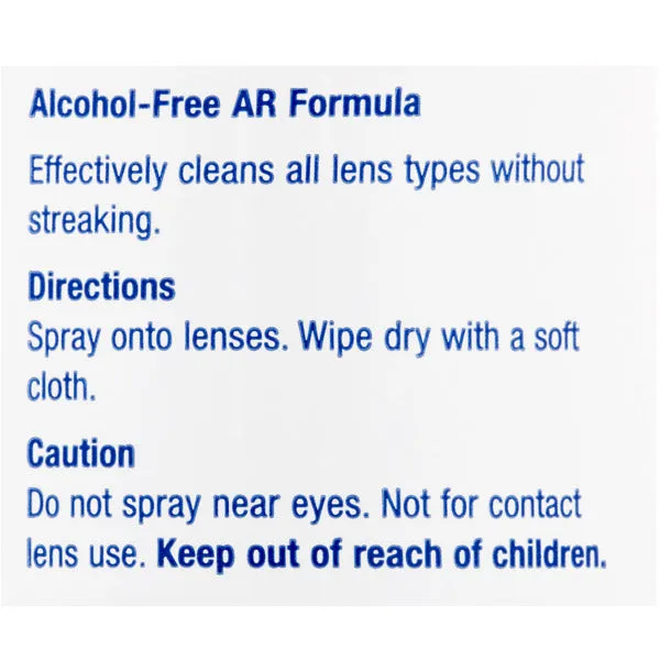Equate Streak Free Lens Cleaner, 8 fl oz.