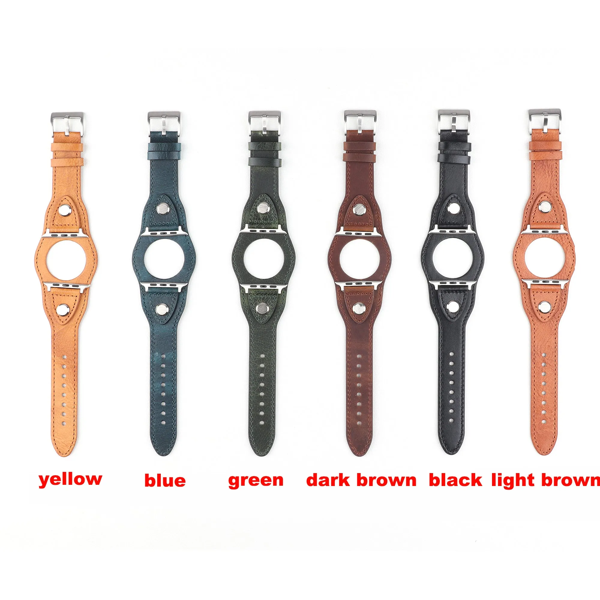 For Apple Watch Cuff Band Strap for iWatch Bracelet Wrist Leather Watchband