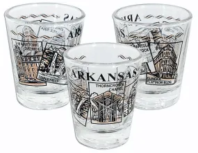 GLAR01 Shot Glass 5 Scenes Arkansas