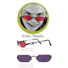 Gothic Vampire Sunglasses with Colored Lenses