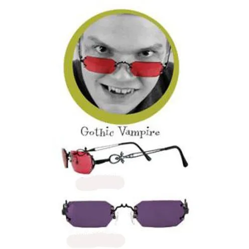 Gothic Vampire Sunglasses with Colored Lenses