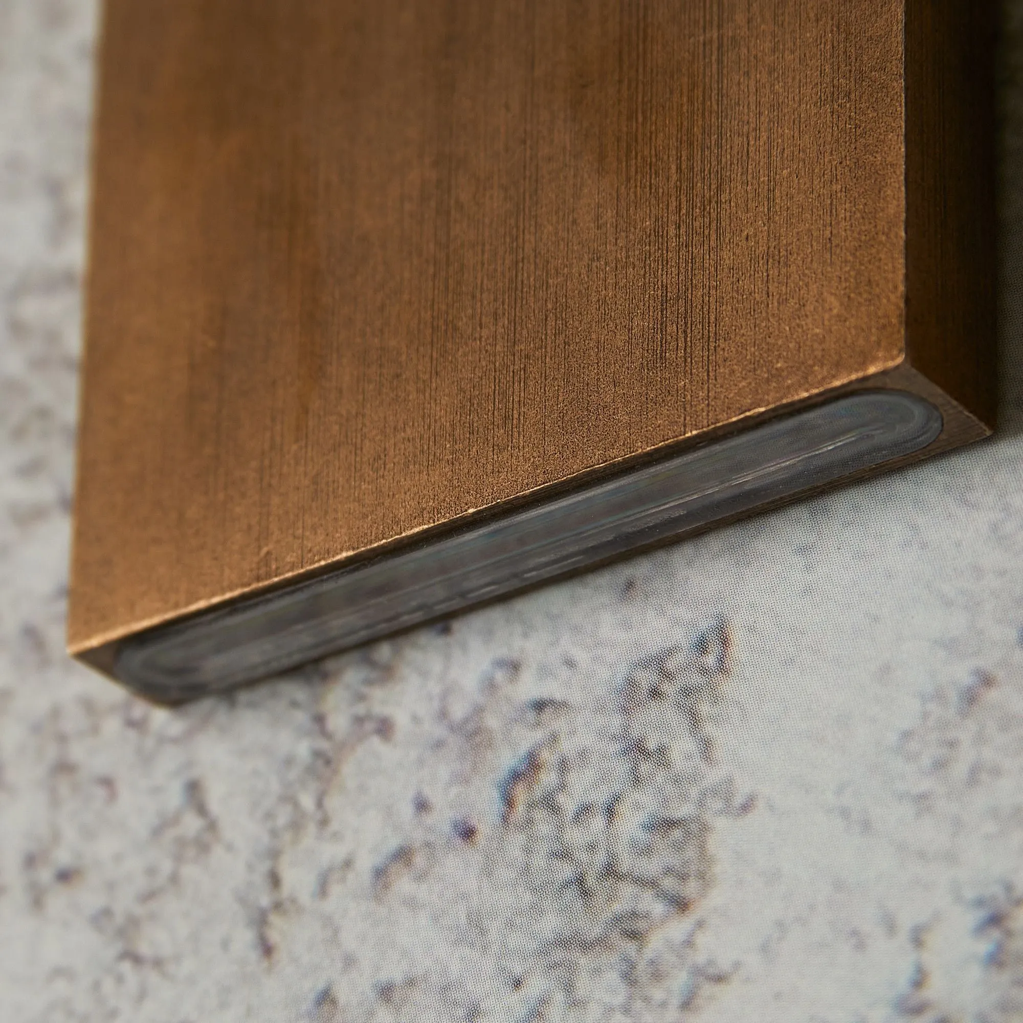 Harlyn ip65 slim up and down light in aged brass