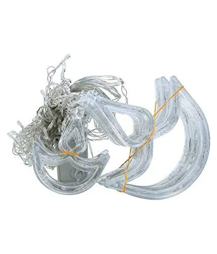 HK Balloons Pack of 2 12 Diya Shape LED Curtain String diwali Lights with Diwali Banner for Home Decoration Window Hanging Lighting with 8 Flashing Mode for Navratri, Christmas, Wedding, Festivals, Balcony, Bedroom Decorations - Warm White