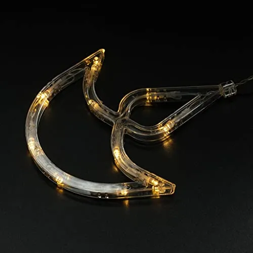 HK Balloons Pack of 2 12 Diya Shape LED Curtain String diwali Lights with Diwali Banner for Home Decoration Window Hanging Lighting with 8 Flashing Mode for Navratri, Christmas, Wedding, Festivals, Balcony, Bedroom Decorations - Warm White
