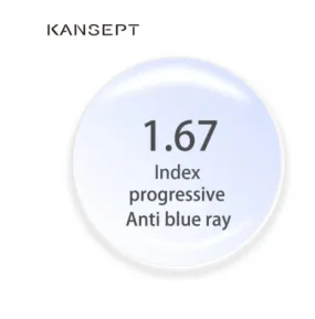 Kansept 1.67 Index Aspheric Anti Blue Progressive Lenses Color Clear